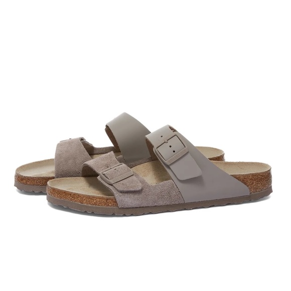 BIRKENSTOCK ARIZONA SPlit sandal leather Suede Grey/ Taupe size 45 - Picture 2 of 14